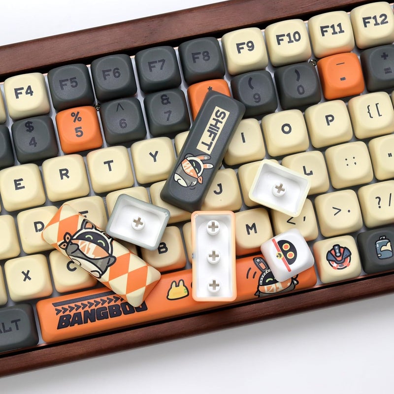 YMKPVR KBDiy ZZZ Cute Bangboo Keycaps Set 133 Keys KOA Profile Dye-Sublimation Kawaii Rabbit Art Keycaps for Cherry Gateron MX Switches Gaming Mechanical Keyboards - Image 5